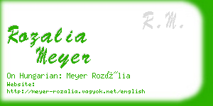 rozalia meyer business card